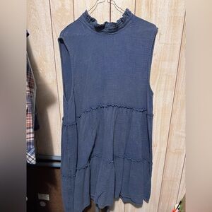 Simply Southern Ruffled Navy Top